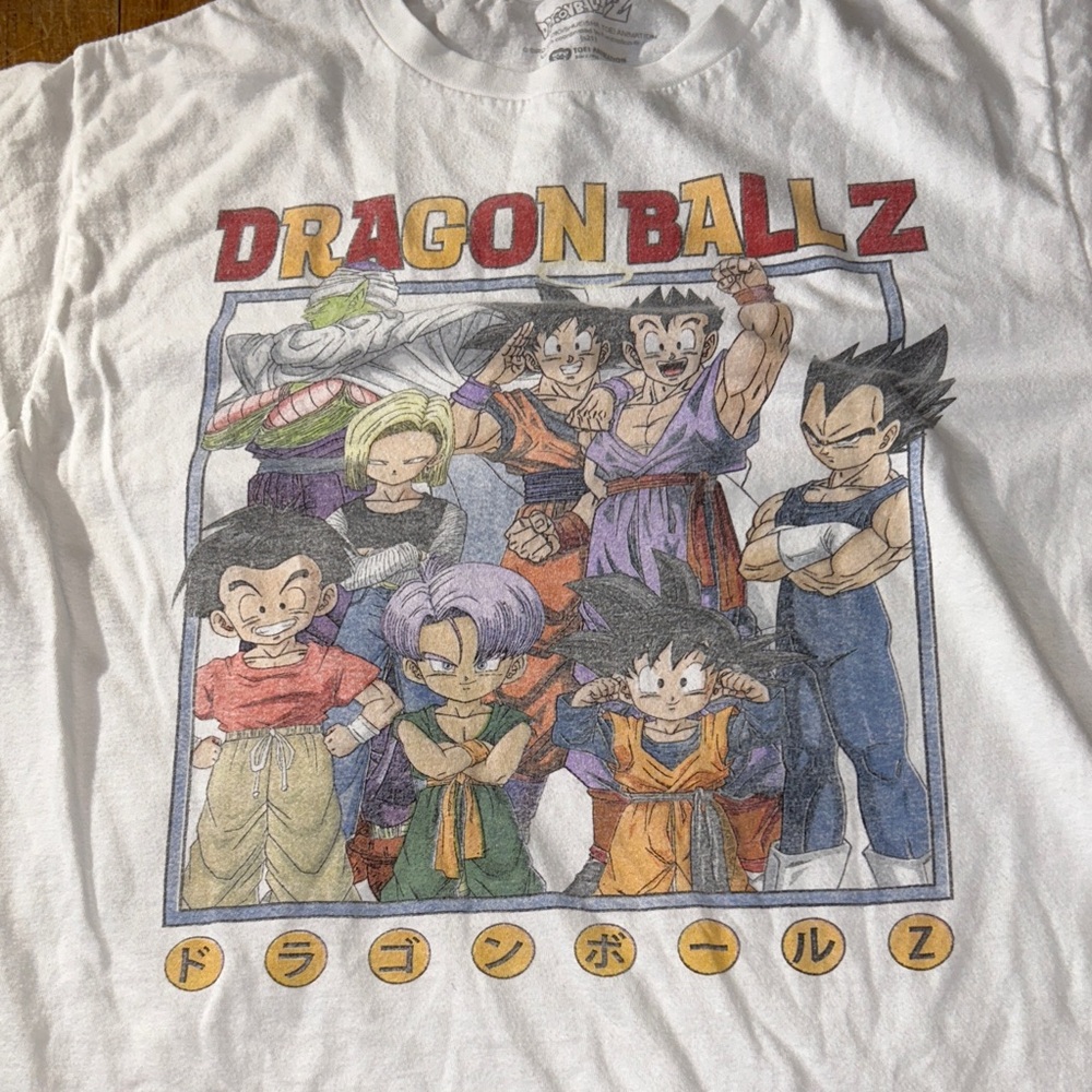 Dragon Ball Z Men's Graphic Tee - White size M‎ some fading